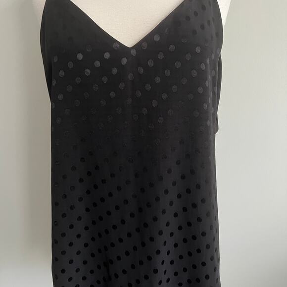 Express Black On Black Polka Dot Tank Medium NWT - Picture 2 of 9